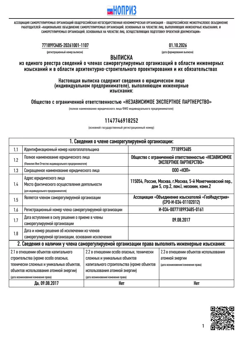 Членство СРО в области инженерных изысканий